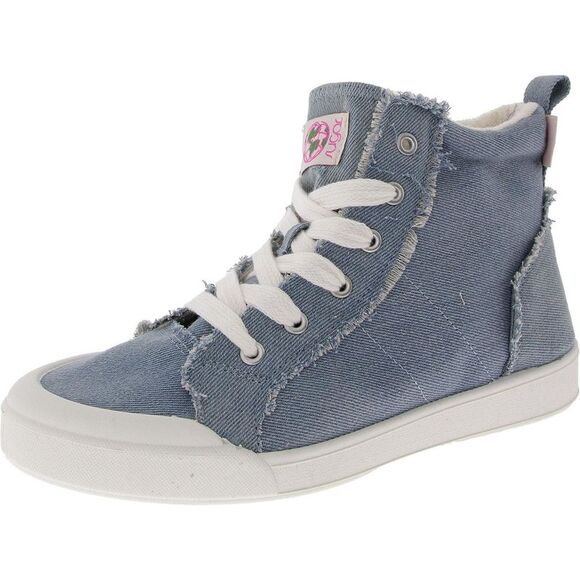 Sugar Womens Fyres Blue Denim High-Top Casual And Fashion Sneakers Shoes New - Picture 1 of 3